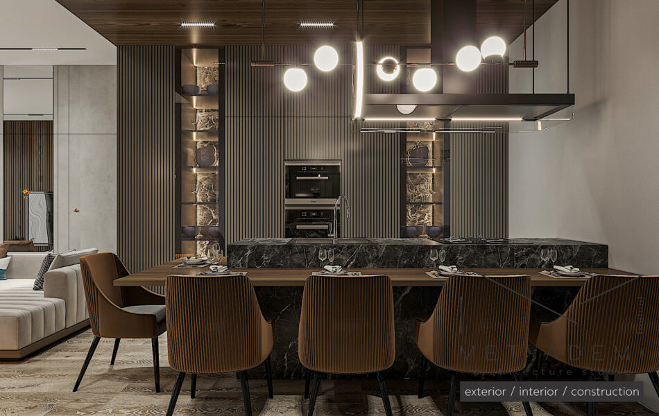 Living Room with Kitchen